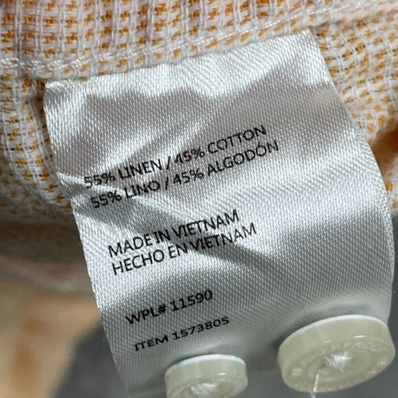 Weatherproof Vintage Mens XL Linen Blend Button-Up Shirt Orange a0990 - Picture 6 of 8